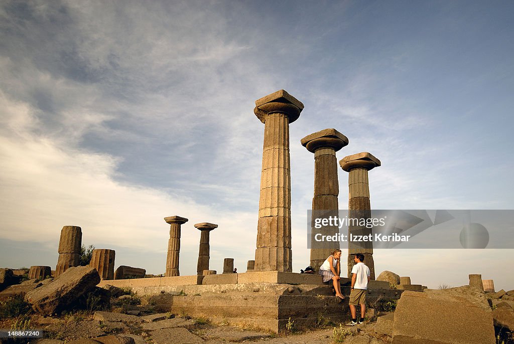 Visitors at Assos.