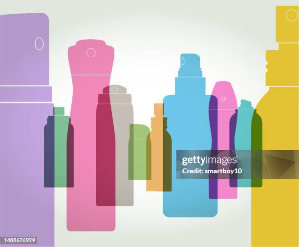 deodorant spray - armpit stock illustrations
