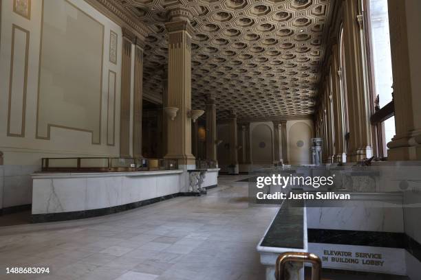 Former Wells Fargo Bank office sits vacant on May 09, 2023 in San Francisco, California. San Francisco's downtown has an estimated 18.4 million...