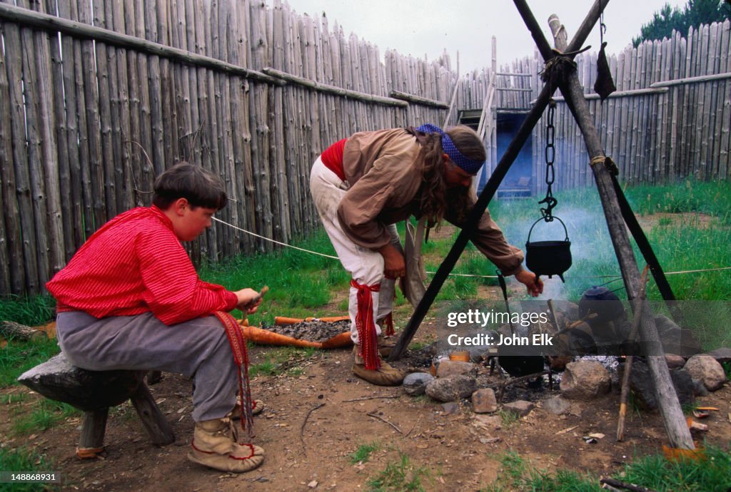 The North West Company Fur Post offers living history exhibits - Pine City, Minnesota