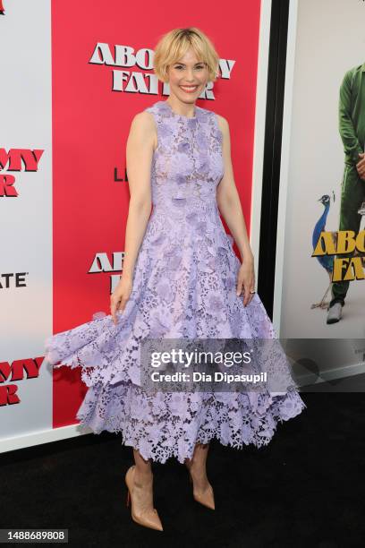 Leslie Bibb attends the "About My Father" premiere at SVA Theater on May 09, 2023 in New York City.