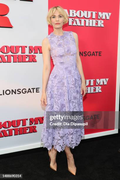 Leslie Bibb attends the "About My Father" premiere at SVA Theater on May 09, 2023 in New York City.