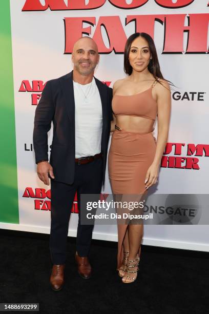 Joe Gorga and Melissa Gorga attend the "About My Father" premiere at SVA Theater on May 09, 2023 in New York City.