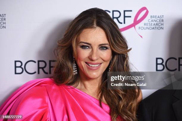 Elizabeth Hurley attends the Breast Cancer Research Foundation Hot Pink Party at The Glasshouse on May 09, 2023 in New York City.