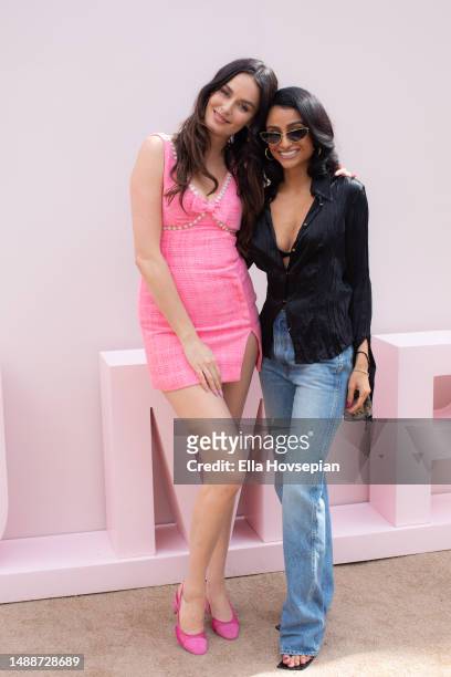 Nicole Trunfio and Nazanin Mandi attend the Bumpsuit Mini Carnival at The Grove on May 09, 2023 in Los Angeles, California.