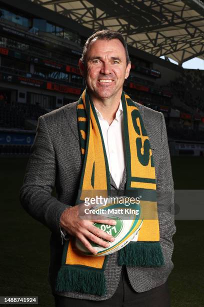 Rugby Australia President Joe Roff poses during a Wallabies media opportunity at CommBank Stadium on May 10, 2023 in Sydney, Australia.