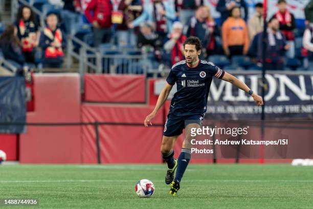 Omar Gonzalez of New England Revolution brings the ball forward during a U.S. Open Cup game between Pittsburgh Riverhounds and New England Revolution...