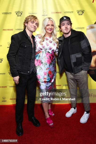 Ross Lynch, Rydel Lynch and guest attend the Los Angeles red carpet premiere of Roadside Attractions & Lionsgate's "Fool's Paradise", A Charlie Day...