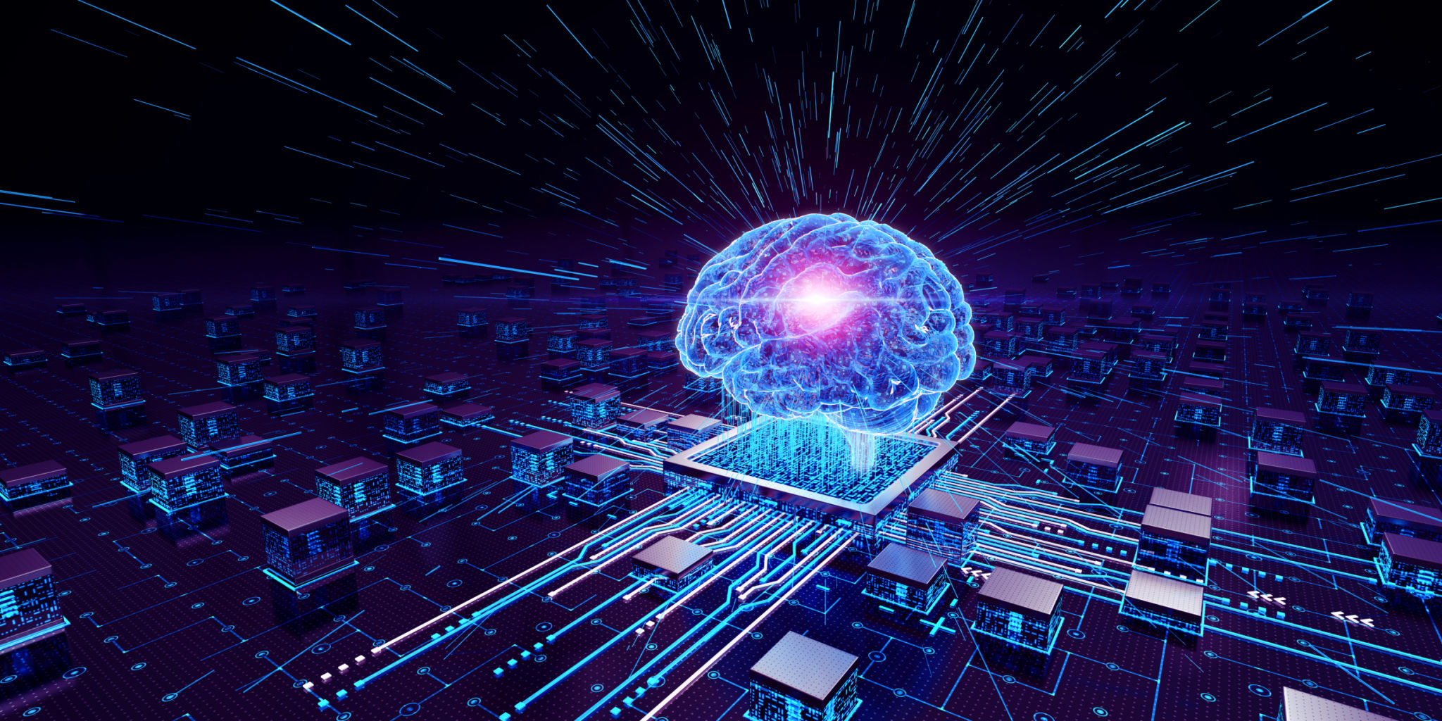 AI New Age Digital Brain Chip Concept AI New Age Digital Brain Chip Concept