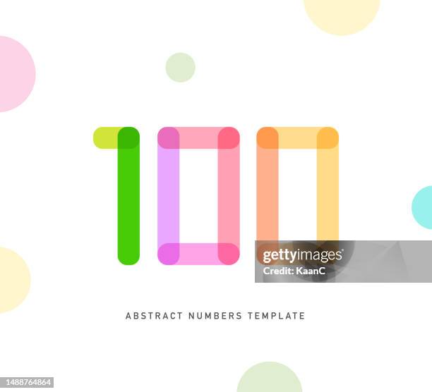 stockillustraties, clipart, cartoons en iconen met multi color abstract number template. anniversary number template isolated, anniversary icon label, anniversary symbol vector stock illustration - day anniversary