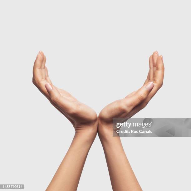 woman hands - mão em forma de concha imagens e fotografias de stock