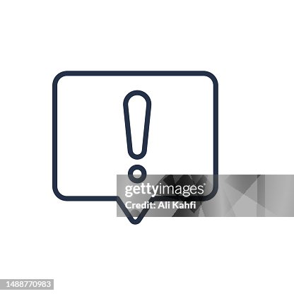 Exclamation thin line icon Exclamation thin line icon