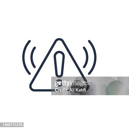 Risk warning thin line icon Risk warning thin line icon