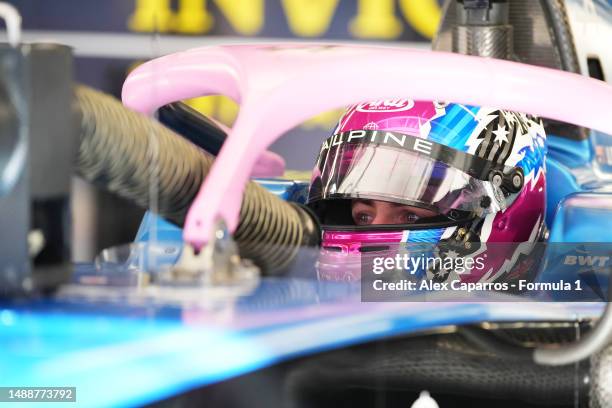 Jack Doohan of Australia and Invicta Virtuosi Racing prepares to drive during day one of Formula 2 Testing at Circuit de Barcelona-Catalunya on May...