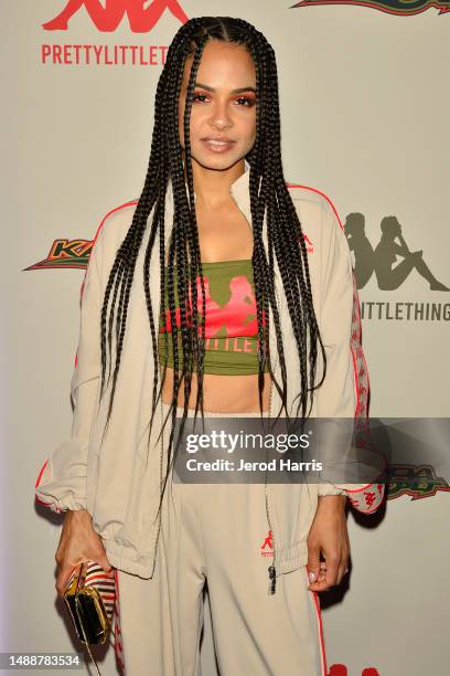 Christina Milan attends PRETTYLITTLETHING X KAPPA Launch Party at Sunset Room Hollywood on May 09, 2023 in Los Angeles, California.