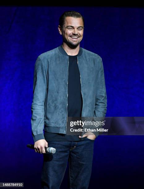 Leonardo DiCaprio promotes the upcoming film "Once Upon a Time in Hollywood" at the Sony Pictures Entertainment presentation during CinemaCon, the...