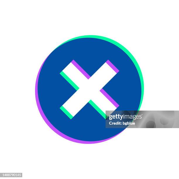cross mark. icon with two color overlay on white background - green check mark transparent background stock illustrations