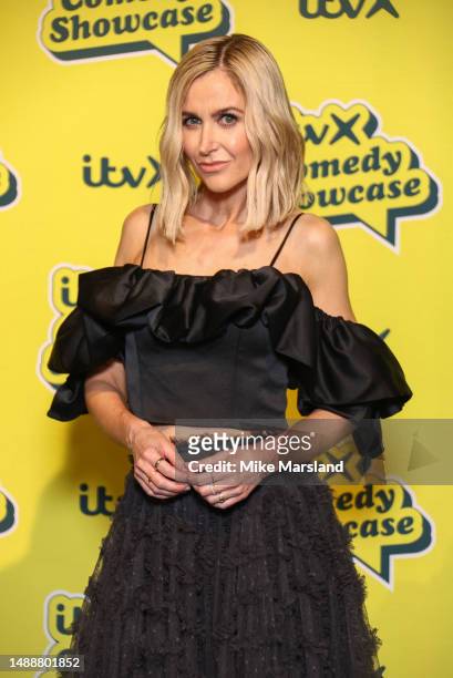 Katherine Kelly attends the ITVX Comedy Showcase photocall at the Bike Shed Moto Co. On May 09, 2023 in London, Englandon May 09, 2023 in London,...