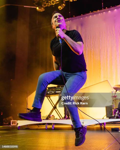 Samuel Herring of Future Islands performs in concert at ACL Live on May 09, 2023 in Austin, Texas.