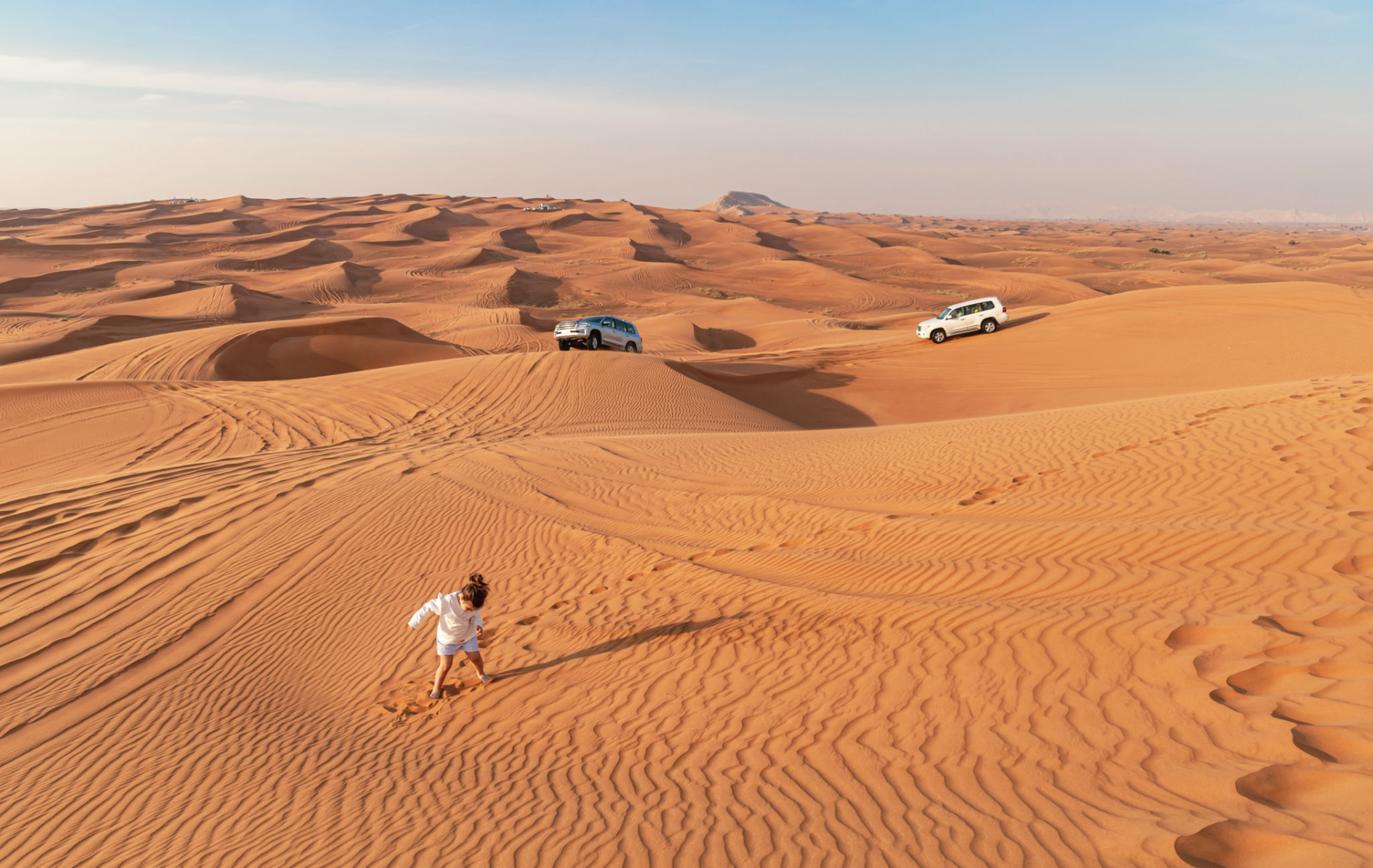 Little girl in the desert. Little girl in the desert.
