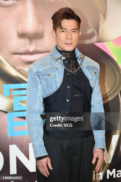 Singer Aaron Kwok Fu-shing attends a press conference for his Macao concert on May 10, 2023 in Hong Kong, China.