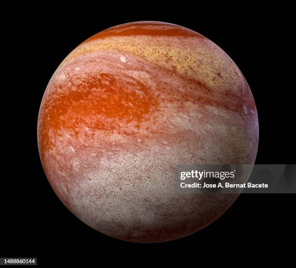 gaseous and liquid atmosphere planet on a black background. - jupiter images stockfoto's en -beelden