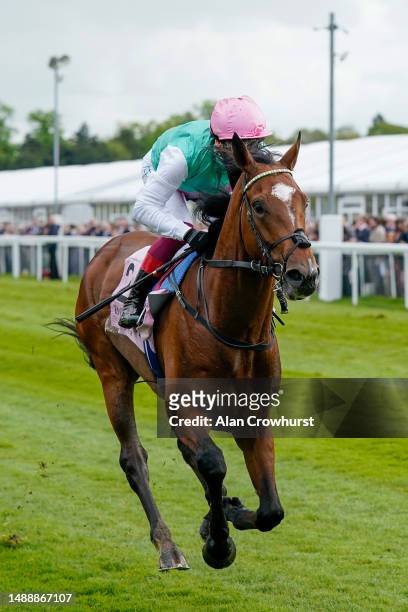 Frankie Dettori riding Arrest comfortably win The Boodles Chester Vase Stakes at Chester Racecourse on May 10, 2023 in Chester, England.