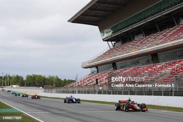 Juan Manuel Correa of United States and Van Amersfoort Racing practices a start on track during day one of Formula 2 Testing at Circuit de...