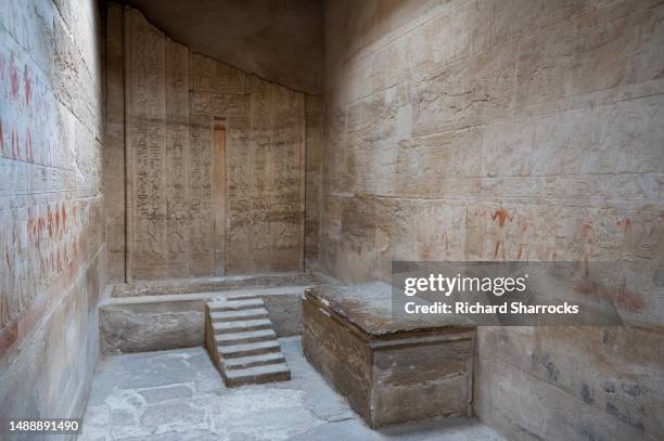 tomb of kagemni, saqqara, egypt - saqqara stock pictures, royalty-free photos & images