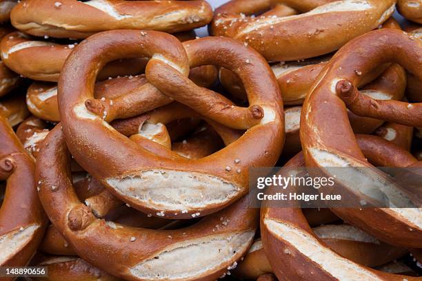 pretzels detail. - pretzel stock pictures, royalty-free photos & images