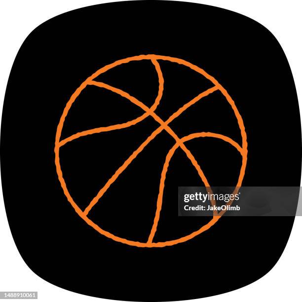 basketball doodle 3 - chalkboard drawings sports basketball stock illustrations