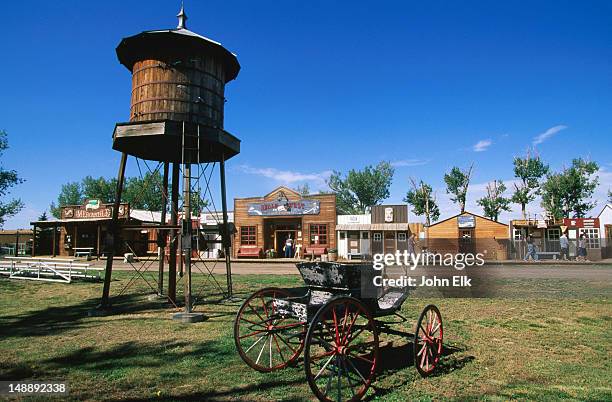 wyoming frontier town. - laramie stock-fotos und bilder