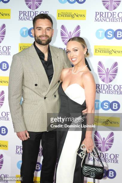 Ollie Piotrowski and Jorgie Porter attend the Pride Of Manchester at Kimpton Clocktower Hotel on May 10, 2023 in Manchester, England.