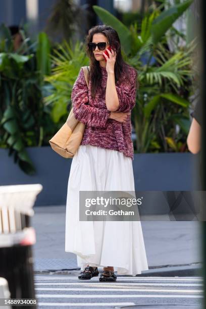 Katie Holmes is seen in NoHo on May 10, 2023 in New York City.