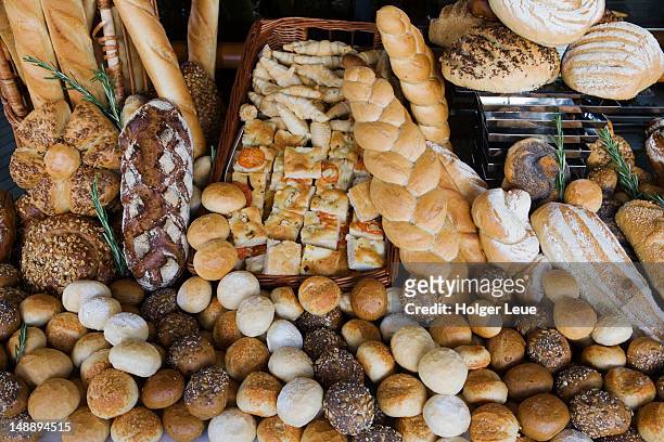 assortment of breads at aboard cruiseship silver spirit (silversea cruises). - cruise ship food stock pictures, royalty-free photos & images