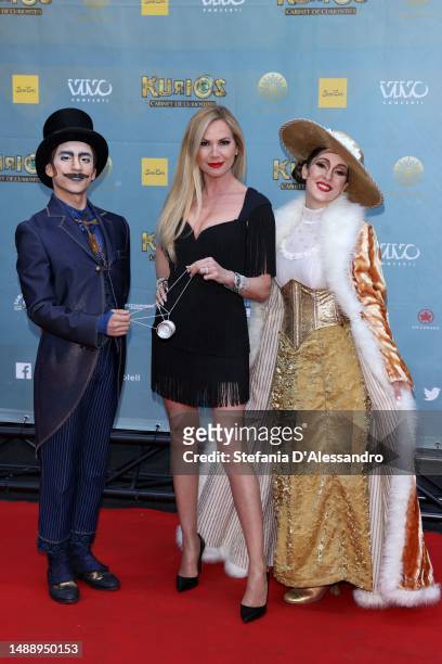 Federica Panicucci attends Cirque Du Soleil "Kurios - Cabinet Of Curiosities" Photocall In Milan on May 10, 2023 in Milan, Italy.
