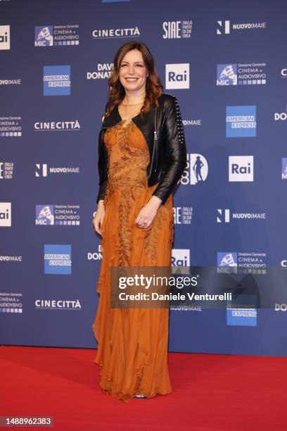 Lucia Borgonzoni attends the 68th David Di Donatello red carpet on May 10, 2023 in Rome, Italy.