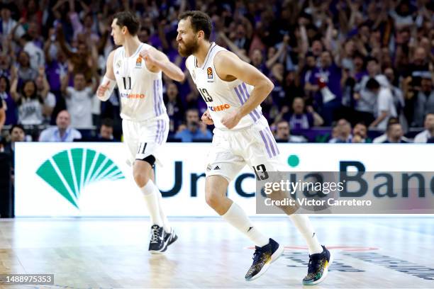 Sergio Rodriguez player of Real Madrid player of Real Madrid in action during the 2022/2023 Turkish Airlines EuroLeague Play Offs Game 5 match...