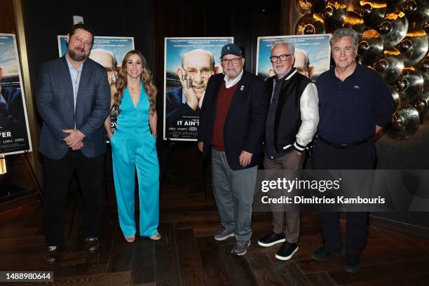 Sean Mullin, Lindsay Berra, Larry Berra, Joe Maddon and Tom Bernard attend a special screening of "It Ain't Over" hosted by Sony Pictures Classics &...