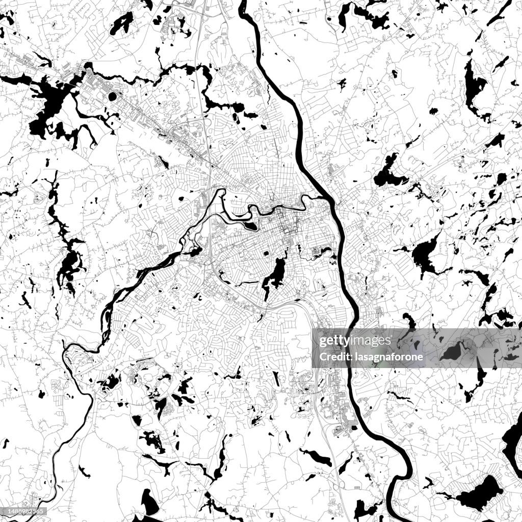 Nashua, New Hampshire, USA Vector Map