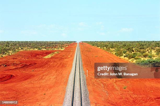 alice springs to darwin railway line. - darwin australia stock pictures, royalty-free photos & images