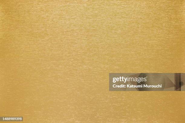 metalic hairline gold paper background - hairline polished metal stock pictures, royalty-free photos & images