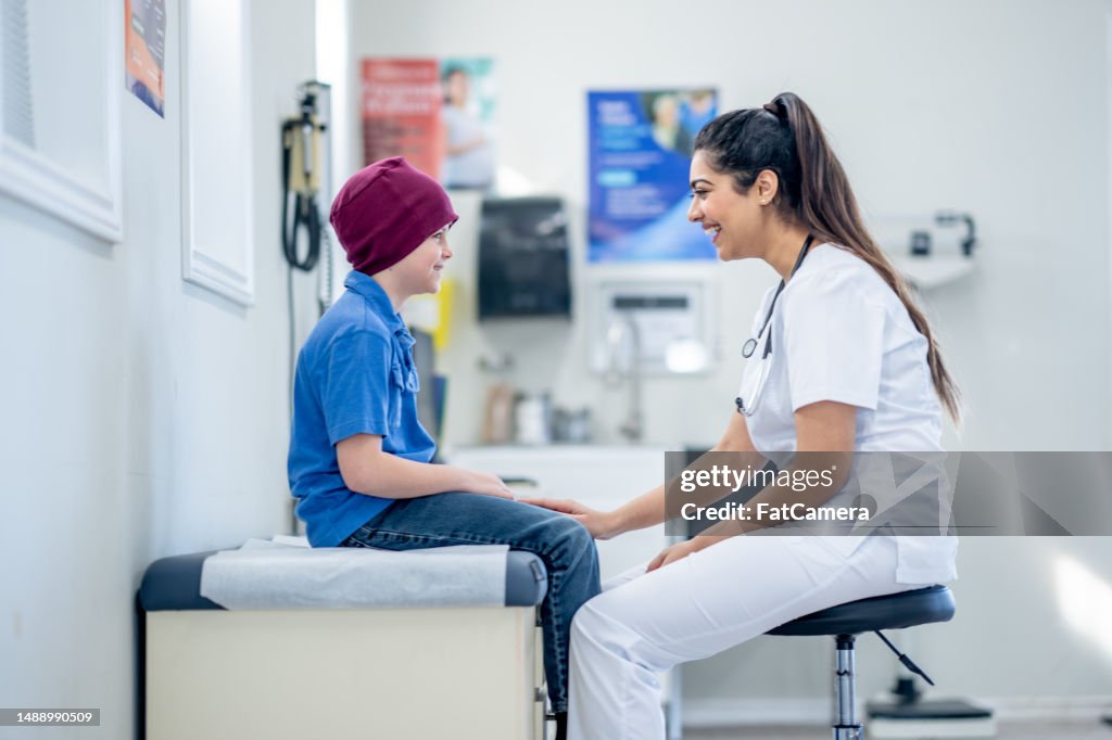 Paciente Caner em um Check-Up
