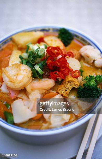 curry laksa. - northern territory stock-fotos und bilder