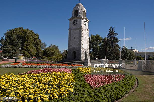 seymore square clock tower. - blenheim new zealand stock pictures, royalty-free photos & images