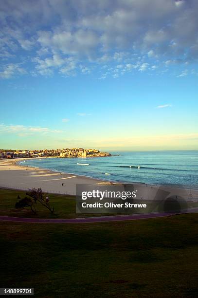 sunset over bondi beach. - bondi sunset stock pictures, royalty-free photos & images