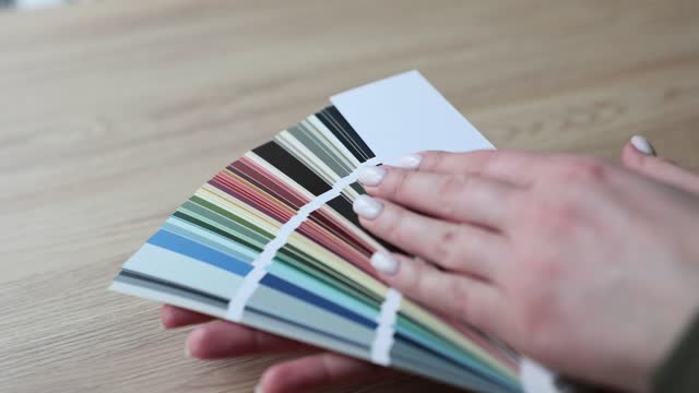 Interior designer offers color variations in color palette