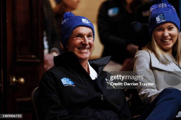 Neale Daniher - FightMND Patron looks on during media opportunity in the Melbourne Town Hall for the launch of the King's Birthday Match and The...