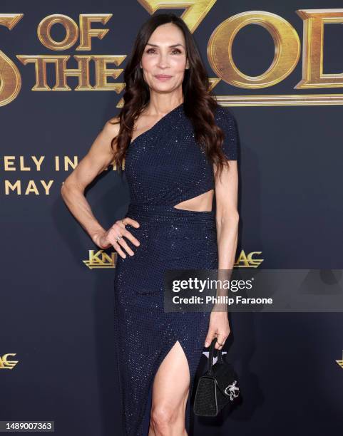 Famke Janssen attends the Los Angeles premiere of Sony Pictures' "Knights of the Zodiac" at the Academy Museum of Motion Pictures on May 10, 2023 in...