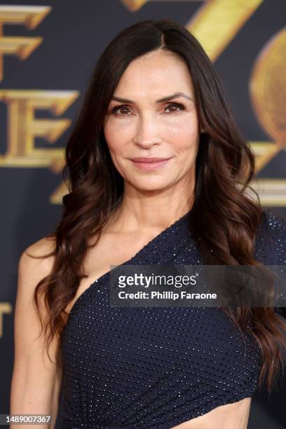 Famke Janssen attends the Los Angeles premiere of Sony Pictures' "Knights of the Zodiac" at the Academy Museum of Motion Pictures on May 10, 2023 in...